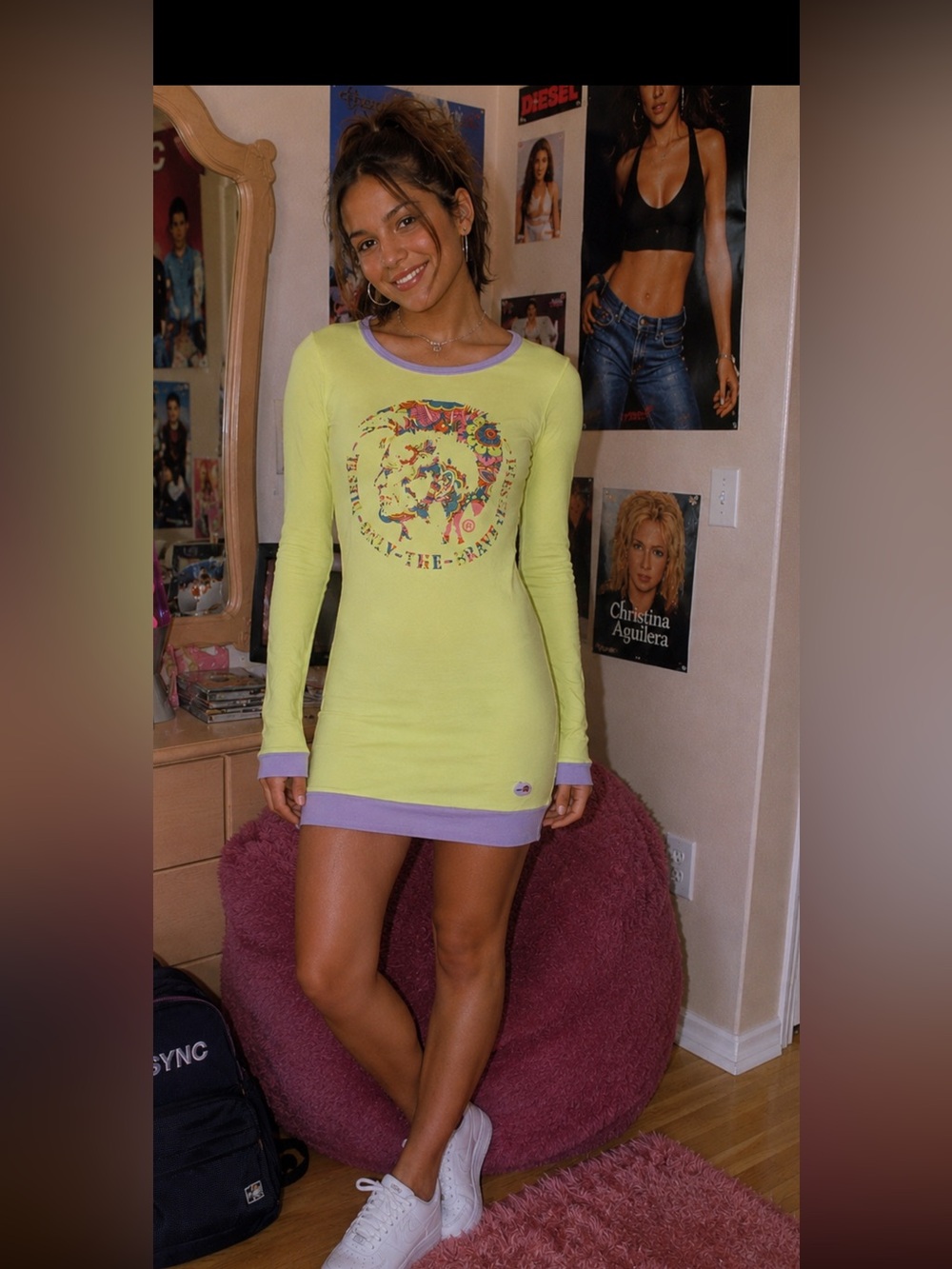 vintage Diesel "Only the Brave" sweatkleid (sweatshirt dress) Y2K
